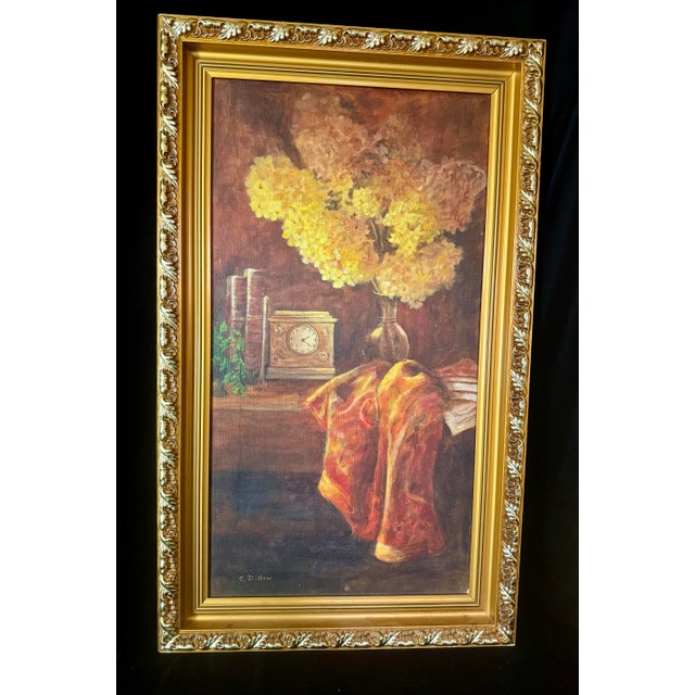 Vintage Still Life Oil Painting For Sale - Image 6 of 12