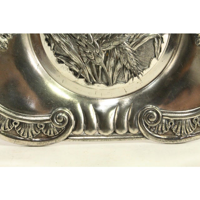 Silver C. 1880's James W. Tuffts Boston Quadruple Plate Bread Tray Platter Dish 4314 For Sale - Image 8 of 18
