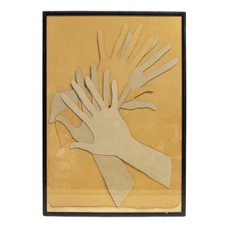 Mario Ceroli, Applausi, 1969, Die-Cut Cardboard Multiple For Sale