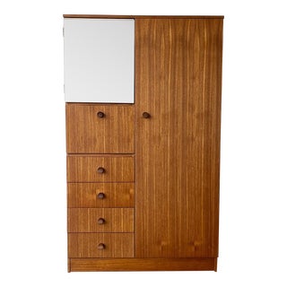 Mid Century Modern Avalon Teak Wardrobe Armoire For Sale