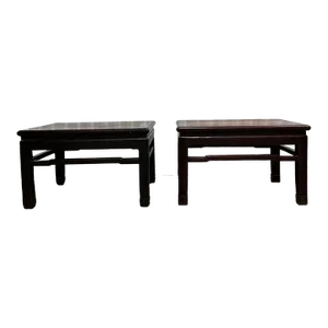 Pair of 19th C Chinese Rosewood Side Tables Qing Dynasty