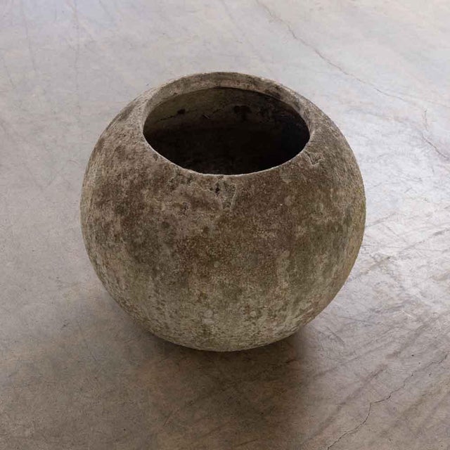 French 1960s French Concrete Ball Planter, X-Large For Sale - Image 3 of 12