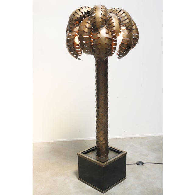 Vintage Palm Floor Lamp in Brass by Christian Techoueyres for Maison Jansen, 1970 For Sale - Image 13 of 13