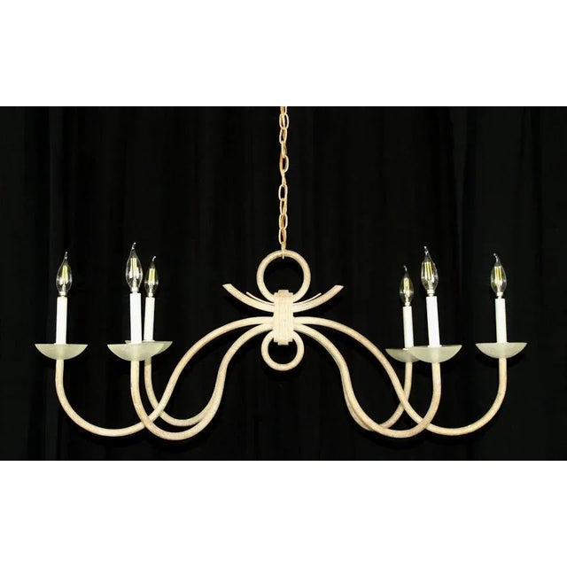 Fine Arts Lamps Co. Six Branch Light Fixture Chandelier For Sale - Image 13 of 13