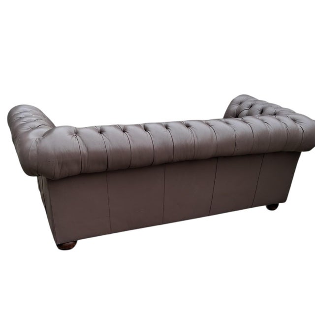 Taupe Heritage Meets Modern Luxury With the Berwick Chesterfield Sofa by Arhaus For Sale - Image 8 of 12