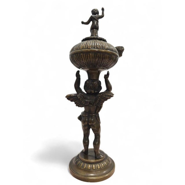 Black Roman Revival Bronze Incense Burner, 19th Century For Sale - Image 8 of 14