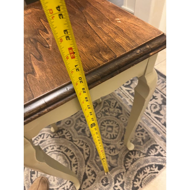 Vintage Queen Anne Style Accent Side Table For Sale - Image 11 of 11