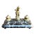 Louis XV Style Gilt Bronze Mounted Black Marble Standish Double Inkwell For Sale