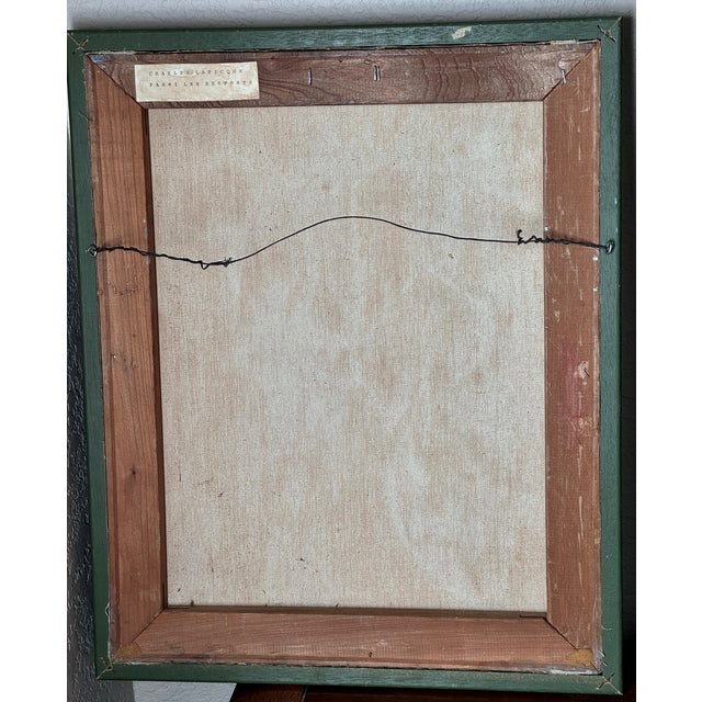 Abstract 1956 Signed Charles Lapicque Original French Oil on Canvas Abstract Painting For Sale - Image 3 of 6