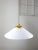 Italian Space Age White Acrylic Glass Saucer Pendant Lamp, 1970s For Sale - Image 12 of 12
