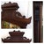 Wood Antique Victorian Broken Arch Pediment Hall Mirror Walnut Eastlake Pier Mirror For Sale - Image 7 of 11