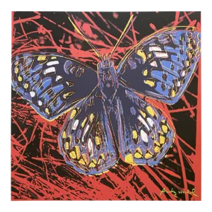 Andy Warhol Vintage 1986 Lmtd Edtn Endangered Species Large Fine Art Lithograph Print " San Francisco Silverspot Butterfly " 1983