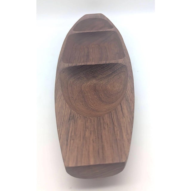 Mid-Century Modern 1970s Teak Wood Vide Poche Tray For Sale - Image 3 of 12