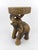 Vintage Hand-Carved Solid Hardwood Elephant Stool / Sculptural Folk Art Side Table For Sale - Image 9 of 16