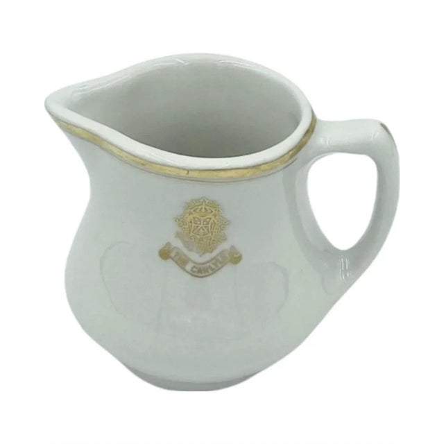 Vintage the Carlyle Hotel New York Nyc White Coffee Creamer For Sale - Image 11 of 12