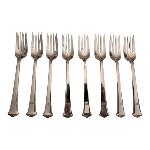 Tiffany "Windham" Sterling Silver Salad/Dessert Forks, 8 Pieces For Sale