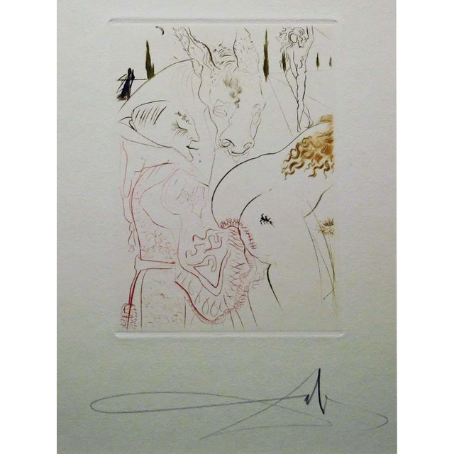 Salvador Dalí Le Décameron (Decameron) 1972 the Complete Set of 10 Etchings For Sale - Image 9 of 18