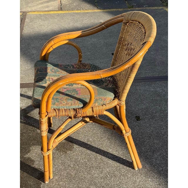 Wood Vintage Wicker Garden Set, 2000s, Set of 5 For Sale - Image 7 of 17