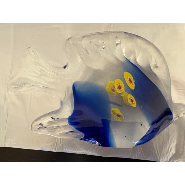 Mid-Century Modern Vintage Trio of Murano Millafiori Angel Fish, Set of 3 For Sale - Image 3 of 11