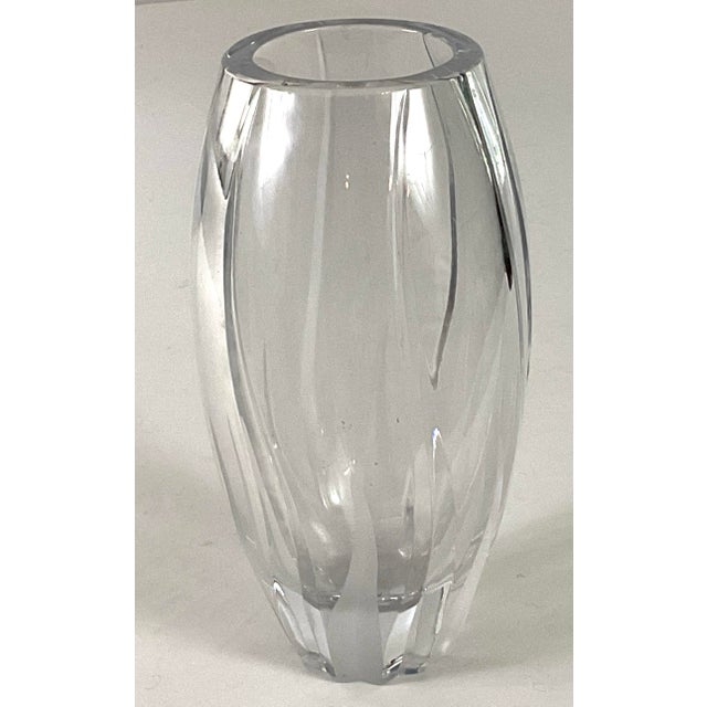 Transparent Mikasa-“Flame D’amore”-Hand Blown and Cut, Polished- Heavy Lead Crystal- 10 Inch Tall Vase For Sale - Image 8 of 9