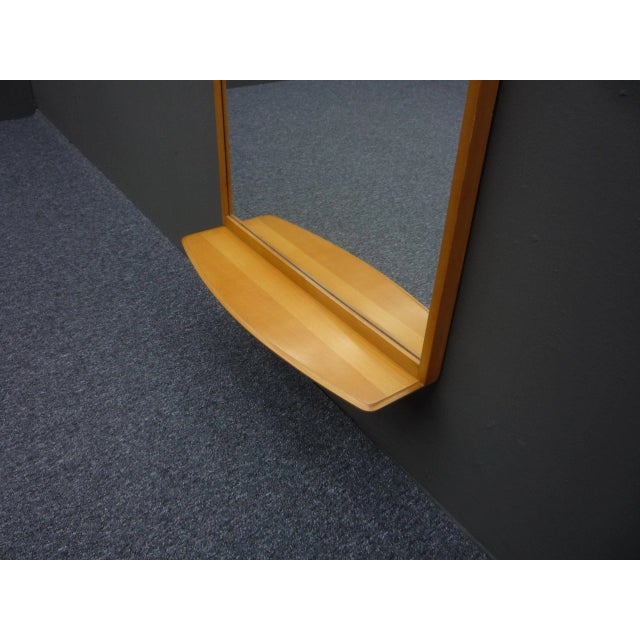 Mid-Century Modern Mid-Century Cherry Wood Wall Mirror, 1950s For Sale - Image 3 of 8