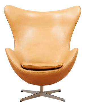 Egg Swivel Lounge Chair in Leather with Aluminum Frame by Arne Jacobsen for Fritz Hansen, 1958