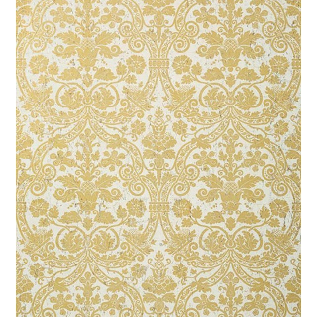Curtis Damask Wallpaper Champagne Sample Chairish
