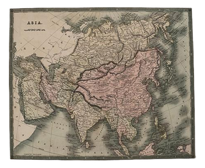 1831 Teesdale Map of Asia