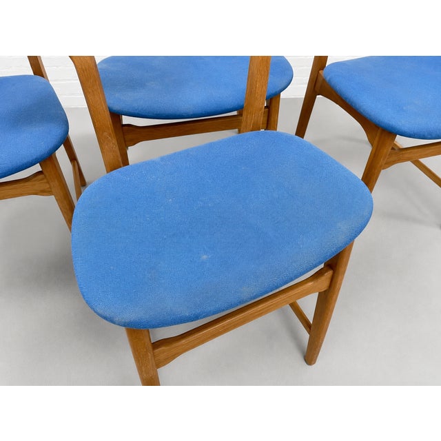 Blue Set of 6 Mid Century Modern Danish Teak Dining Chairs by Farstrup Møbler, 1960s For Sale - Image 8 of 10