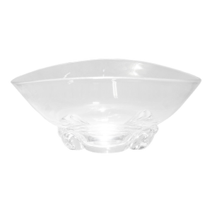 Mid-Century Modern Steuben Glass Basket Shaped Bowl by Donald Pollard #8079