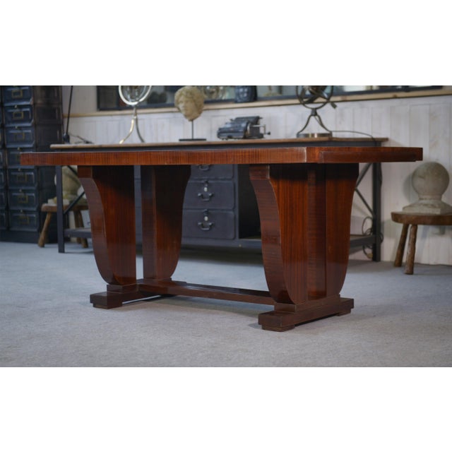 Jules Leleu Art Deco Table in the style of Jules Leleu, 1930s For Sale - Image 4 of 12