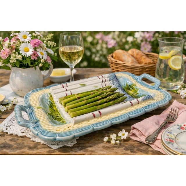 Asparagus Dish in Ceramic For Sale - Image 5 of 11