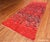 Red Color Vintage Moroccan Berber Rug, Country Of Origin: Morocco, Circa date: Mid-20th Century