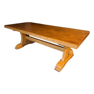 Vintage French Farmhouse Dining Table in Oak, 1925 For Sale