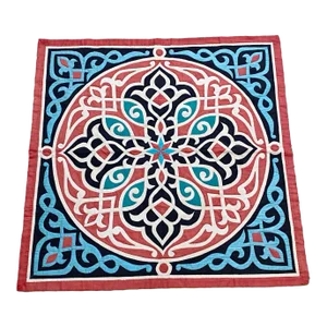 Vtg Hand Stitched Egyptian Applique Quilt Patchwork/Wall Hanging Tapestry 35"