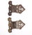 Antique Victorian style ice box hinges made of bronze with a dark patina finish. The original mounting screws are not...