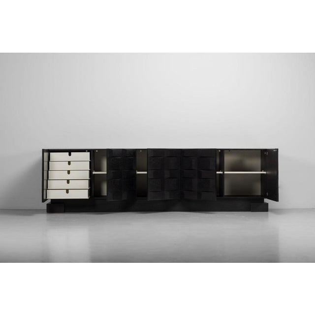 Graphic Sideboard in Black from Maison Aurora, Belgium, 1975 For Sale - Image 6 of 18