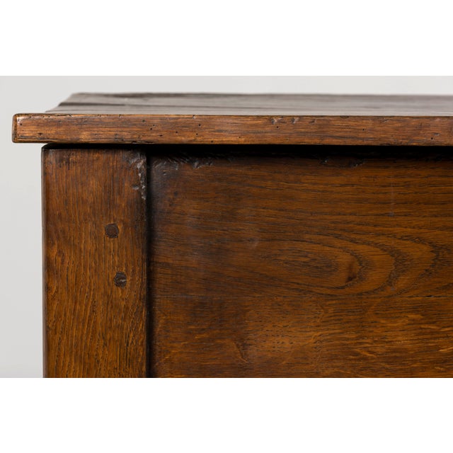 French Provincial Early 19th Century Country French Provincial Oak Coffer Trunk For Sale - Image 3 of 18