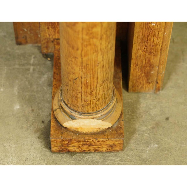 Brown Vintage Victorian Birds Eye Maple Mantel With Beveled Mirror For Sale - Image 8 of 9