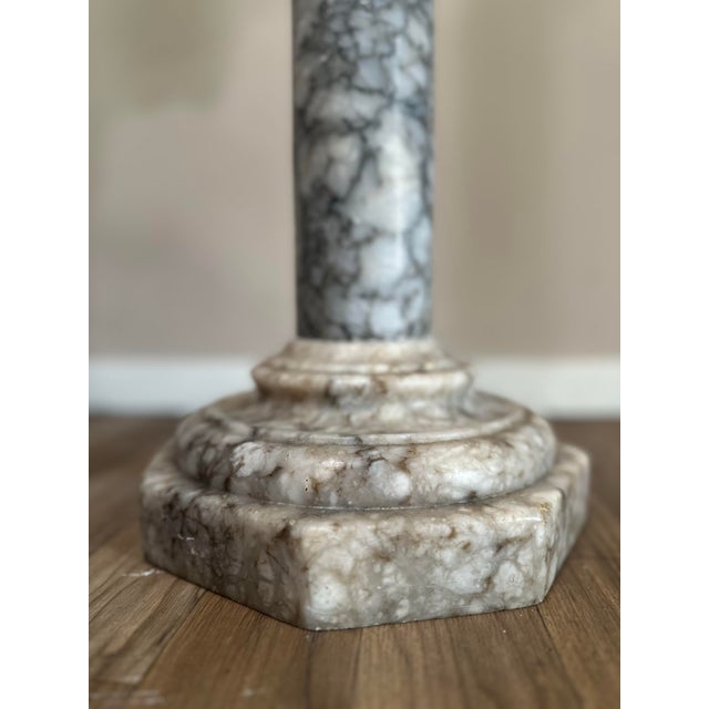 Stone Antique Carved Marble Pedestal Column Stand For Sale - Image 7 of 10