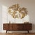 Mid-Century Modern 1960s Italian Gilt Metal Leaf Wall Sculpture-Hollywood Regency-MCM-Vintage-Gold For Sale - Image 3 of 10