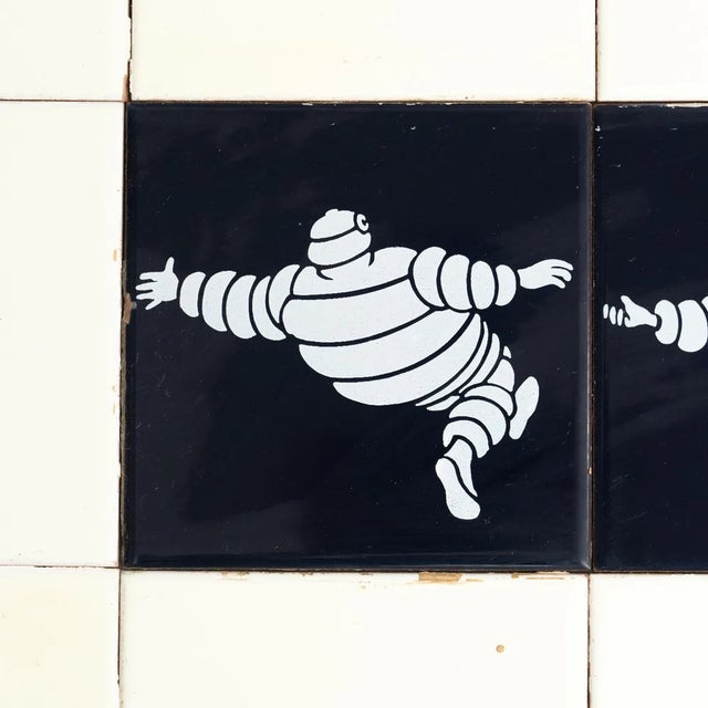 1960s Vintage Michelin Man Tiles, 1960s, Set of 12 For Sale - Image 5 of 12