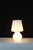 Sculptural style.. Similar to Max Ingrand's iconic design for Fontanaarte.. Frosted blown glass. Simple in design....