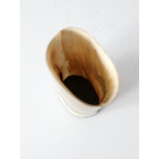 Vintage Cow Horn Vase For Sale - Image 9 of 10