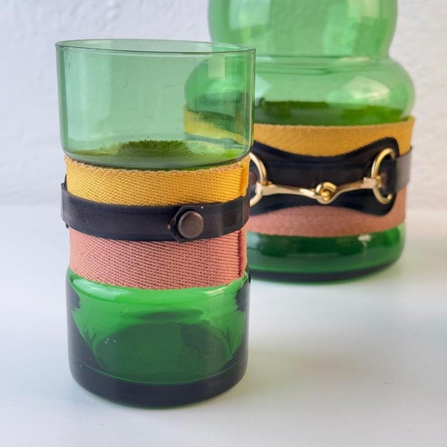 Glass Pitcher and Glasses from Gucci, 1950s, Set of 7 For Sale - Image 7 of 9
