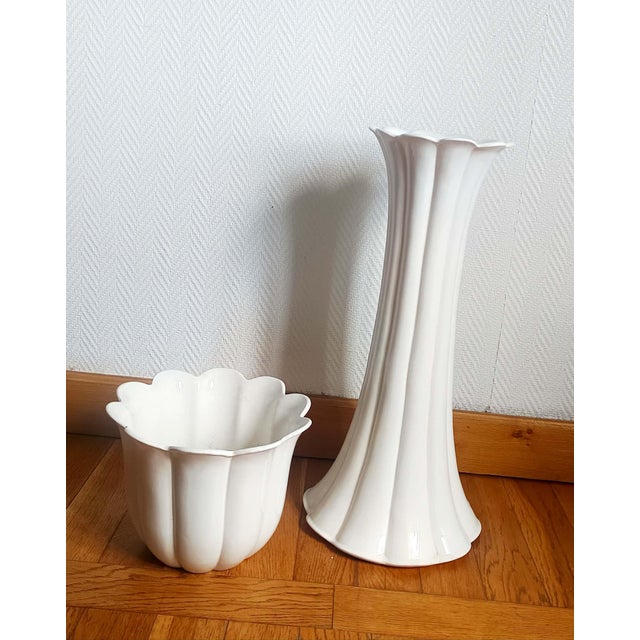 Vintage Italian Earthenware Planter on Stand, 1970s For Sale - Image 6 of 9