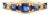 Victorian Revival Blue Sapphire 14k Gold Band Size 6.5 For Sale
