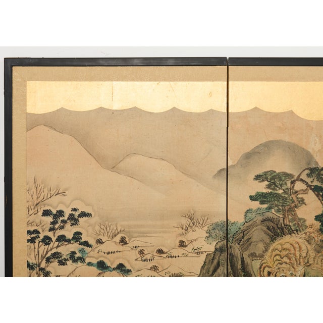 Japanese Edo Four Panel Screen Paragons of Filial Pietry For Sale - Image 10 of 18
