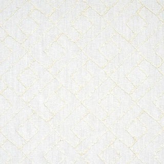 Schumacher Durant Embroidery Fabric in Ivory For Sale