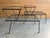 1950s Mid Century Iron and Glass Stepped Tables a Pair For Sale - Image 9 of 12
